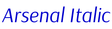Arsenal Italic шрифт